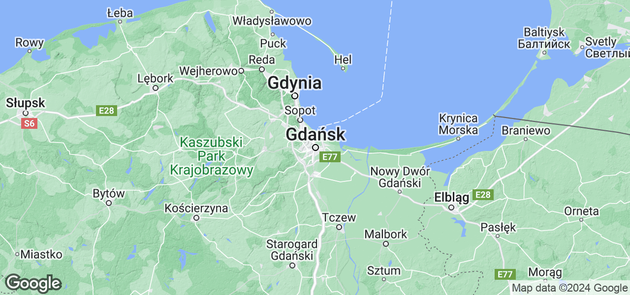 Mapa Gdyně